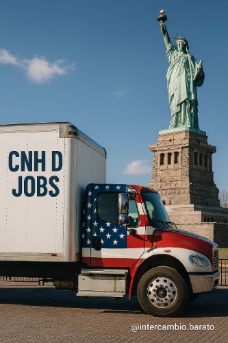 🚛 TEM CNH D? SUA CHANCE DE TRABALHAR NOS EUA CHEGOU! 🇺🇸  Você não precisa falar inglês fluente nem ter experiência internacional.  Se você tem CNH categoria D, já pode se candidatar para trabalhar em fazendas nos Estados Unidos com o visto H2A!  🌾 O visto H2A é um visto temporário que permite que brasileiros trabalhem legalmente em atividades agrícolas nos EUA. Ele garante: ✅ Contrato formal ✅ Salário em dólar ✅ Acomodação e transporte pagos pelo empregador ✅ E o melhor: você entra nos EUA com tudo legalizado!  📩 Mande seu currículo AGORA pelo nosso direct @intercambio.barato  Não perca essa oportunidade de transformar sua vida, ganhar em dólar e viver uma experiência única nos Estados Unidos!  ✨ Seu volante pode te levar muito mais longe do que você imagina. Vamos juntos?     Entrevistas com alguns clientes Motoristas de Caminhão SEM INGLÊS  já aprovados no exterior.     Seja o próximo.