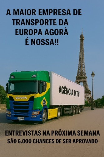  recrutamento de motoristas internacionais head hunting para transportadoras trabalho na Europa para caminhoneiros agência de recrutamento Brasil Europa motoristas brasileiros na Europa vagas para carreteiros no exterior maior transportadora da Europa contrato internacional de logística emprego para caminhoneiros brasileiros carreta Scania Europa envio de currículo motorista site para motoristas internacionais Agência MTV recrutamento trabalho com caminhão na Europa oportunidades para carreteiros #MotoristasNaEuropa   #RecrutamentoInternacional   #AgênciaMTV   #VagasParaCarreteiros   #TrabalhoComCaminhão   #HeadHuntingBrasilEuropa   #TransportadoraEuropeia   #EmpregoNoExterior   #CurrículoMotorista   #ScaniaEuropa   #LogísticaGlobal   #CaminhoneirosDoBrasil   #OportunidadeInternacional   #DriverNetBR 